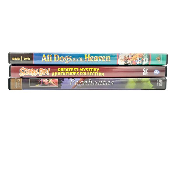 Set of 3 DVDs All Dogs Go To Heaven Scooby-Doo Pocahontas Kids Family Movies - Picture 2 of 8